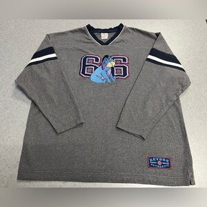 Disney Store Embroidered Winnie the Pooh Eeyore 66 Grey Jersey Shirt —XL